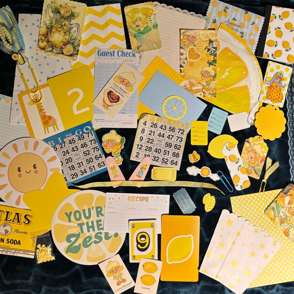 Lemon Meringue Inspired Junk Journal Kit / Mystery Junk Journal Kit